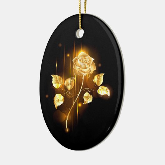 Golden roos (gouden roos) keramisch ornament (Links)