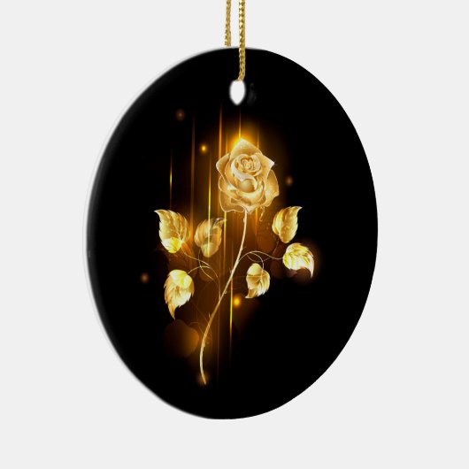 Golden roos (gouden roos) keramisch ornament (Rechts)