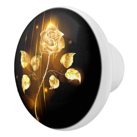 Golden roos (gouden roos) keramische knop (Rechts)