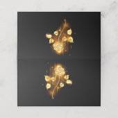 Golden roos (gouden roos) klantenkaartje (Buitenkant ongevouwen)
