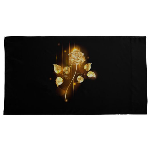 Golden roos (gouden roos) kussensloop (Voorkant-Rechts)