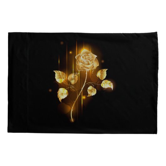 Golden roos (gouden roos) kussensloop (Achterkant)