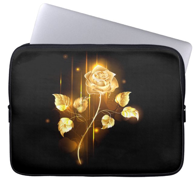 Golden roos (gouden roos) laptop sleeve (Voorkant)