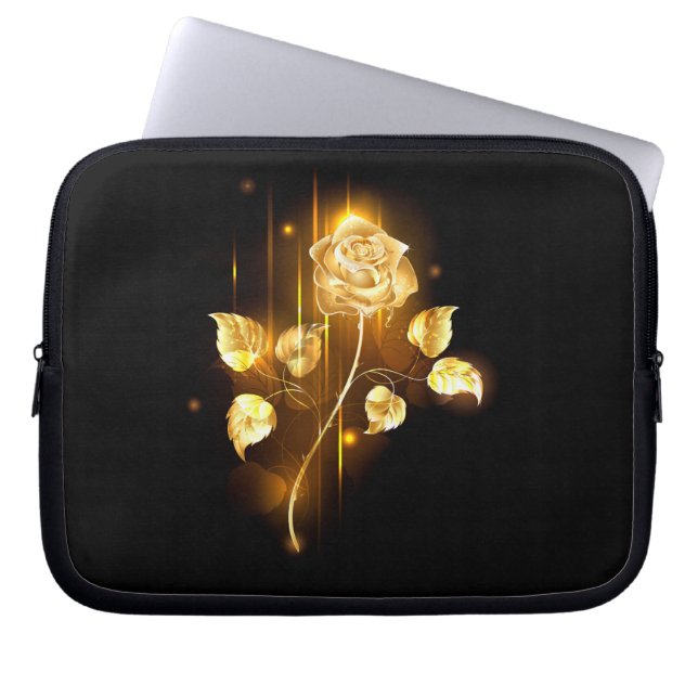 Golden roos (gouden roos) laptop sleeve (Voorkant)