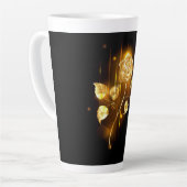 Golden roos (gouden roos) latte mok (Linkerhoek)