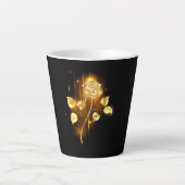 Golden roos (gouden roos) latte mok (Voorkant)