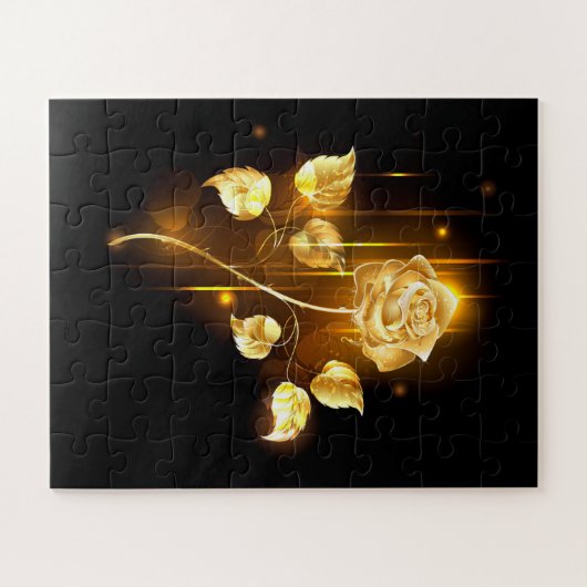 Golden roos (gouden roos) legpuzzel (Horizontaal)