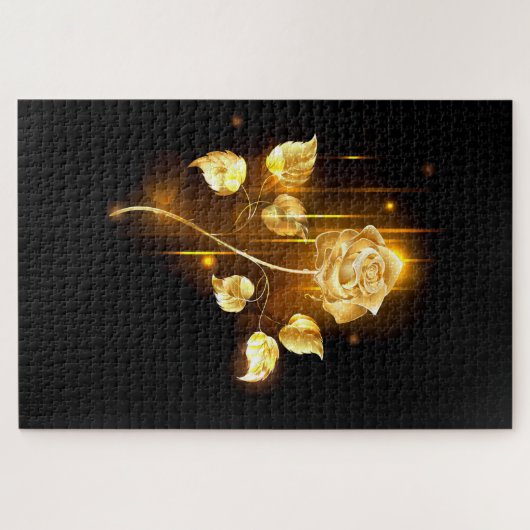 Golden roos (gouden roos) legpuzzel (Horizontaal)
