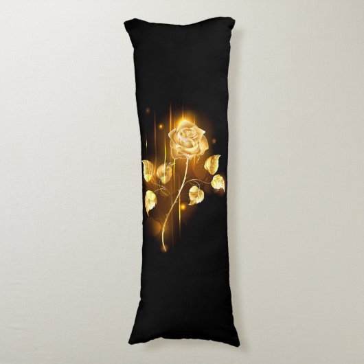 Golden roos (gouden roos) lichaamskussen (Voorkant Verticaal)