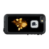 Golden roos (gouden roos) LifeProof iPhone hoesje (Achterkant (horizontaal))