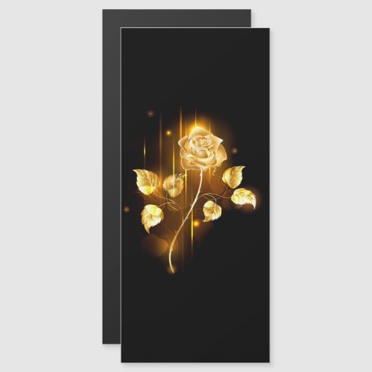 Golden roos (gouden roos) magnetische uitnodiging (Voorkant / Achterkant)