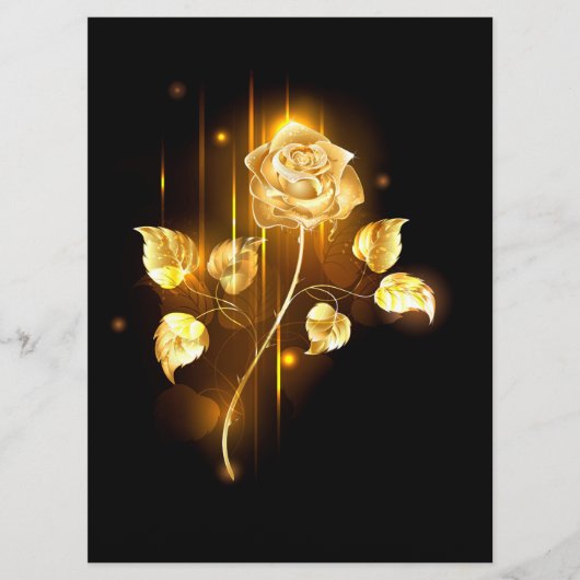 Golden roos (gouden roos) menu (Voorkant)
