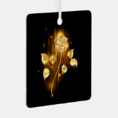 Golden roos (gouden roos) metalen ornament (Voorkant Rechts)