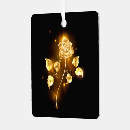 Golden roos (gouden roos) metalen ornament (Voorkant links)