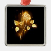 Golden roos (gouden roos) metalen ornament (Voorkant)