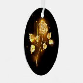 Golden roos (gouden roos) metalen ornament (Voorkant Rechts)