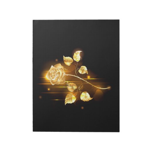 Golden roos (gouden roos) notitieblok (Linkerzijde)