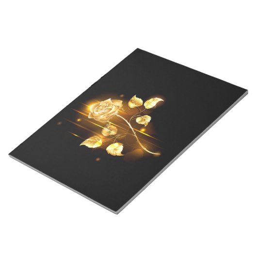 Golden roos (gouden roos) notitieblok (Schuin)