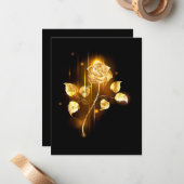 Golden roos (gouden roos) notitiekaartje (Voorkant / Achterkant in situ)