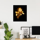 Golden roos (gouden roos) poster (Thuiskantoor)
