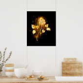 Golden roos (gouden roos) poster (Keuken)