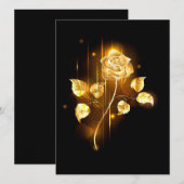 Golden roos (gouden roos) save the date (Voorkant / Achterkant)