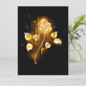 Golden roos (gouden roos) save the date (Staand voorkant)