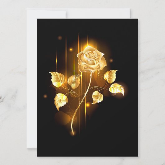 Golden roos (gouden roos) save the date (Voorkant)