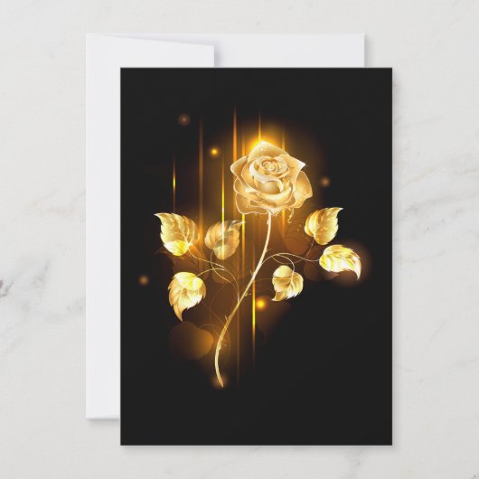 Golden roos (gouden roos) save the date (Voorkant)