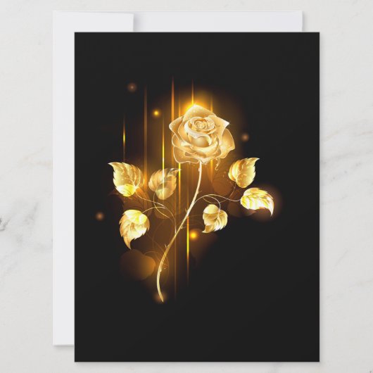 Golden roos (gouden roos) save the date (Voorkant)