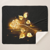 Golden roos (gouden roos) sherpa deken (Voorkant (horizontaal))