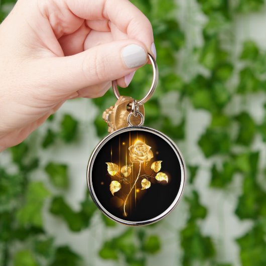 Golden roos (gouden roos) sleutelhanger (Hand)