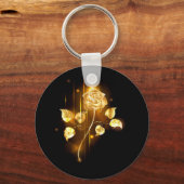 Golden roos (gouden roos) sleutelhanger (Voorkant)