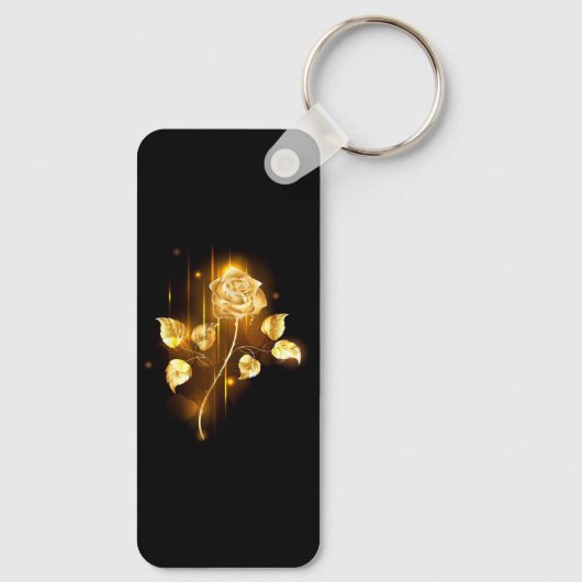 Golden roos (gouden roos) sleutelhanger (Achterkant)