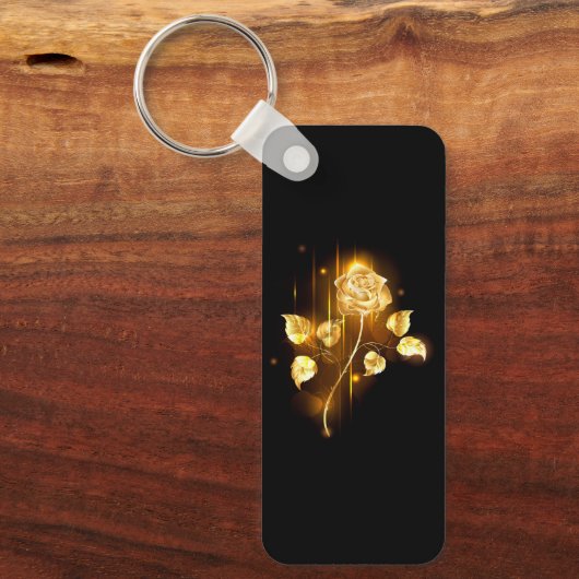 Golden roos (gouden roos) sleutelhanger (Voorkant)