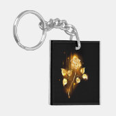 Golden roos (gouden roos) sleutelhanger (Voorkant Links)
