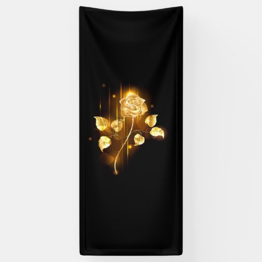 Golden roos (gouden roos) spandoek (Verticaal)