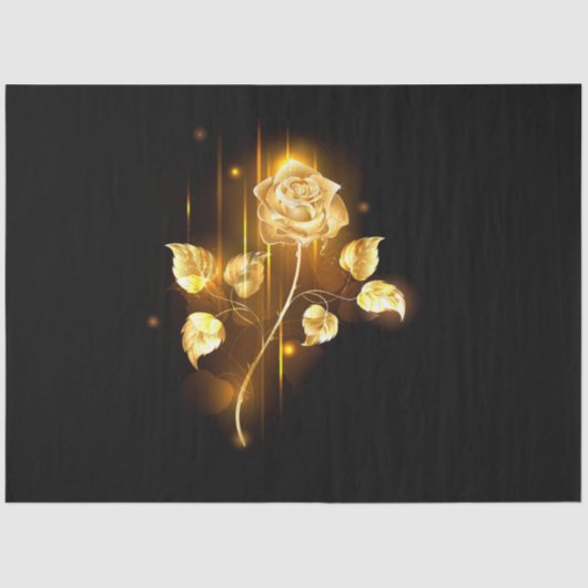 Golden roos (gouden roos) tissuepapier (Voorkant)