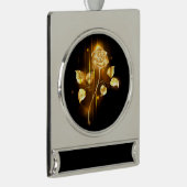 Golden roos (gouden roos) verzilverd banner ornament (Rechts)