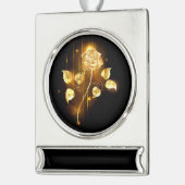 Golden roos (gouden roos) verzilverd banner ornament (Links)