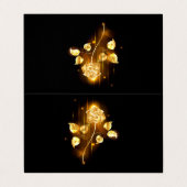 Golden roos (gouden roos) visitekaartje (Buitenkant ongevouwen)