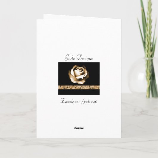 Golden Roos - Hartelijk dank Bedankkaart (Achterkant)