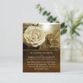 Golden Roos in geheugensympathie bedankt Briefkaar Briefkaart (Staand voorkant)