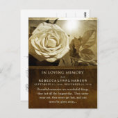 Golden Roos in geheugensympathie bedankt Briefkaar Briefkaart (Voorkant / Achterkant)