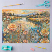 Golden Roos Mountain Valley Sunrise Tissuepapier (Craft)