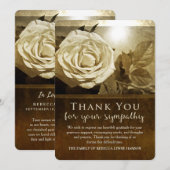 Golden Roos Nostalgia Bedankkaart (Voorkant / Achterkant)