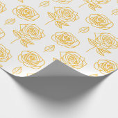 Golden Roos Pattern Cadeaupapier (Hoek)