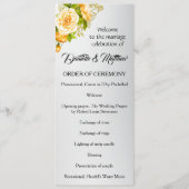 Golden Roos Radiance: Zilveren trouwprogramma Programmakaart (Voorkant)