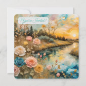 Golden Roos River Valley Sunrise Bridal V Kaart (Voorkant)