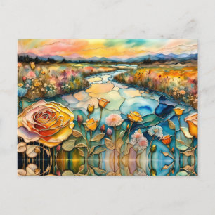 Golden Roos River Valley Sunrise Briefkaart